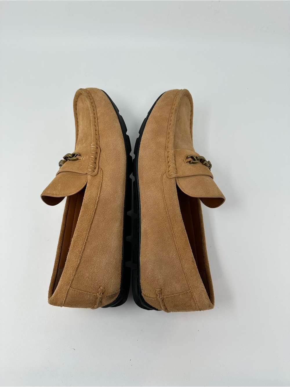 Coach Mott Driver In Suede Style C8833 Tan size 10D - Picture 6 of 13